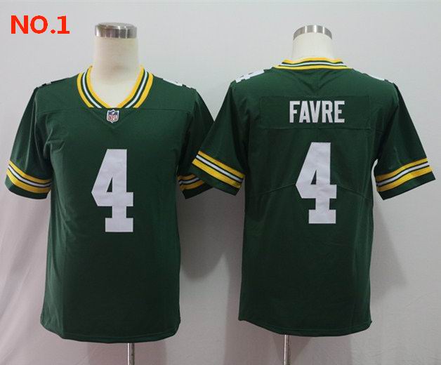 Men's Green Bay Packers #4 Brett Favre Jersey Green ;